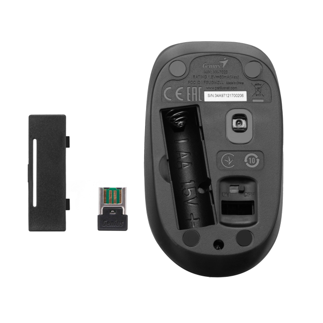 Клавиатура и мыши - Комплект клавиатуры и мышь Genius KM-8200 WL EN/UKR черный (31340003428)#7