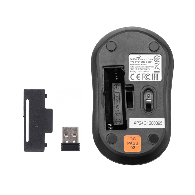 Клавиатура и мыши - Комплект клавиатура и мышь Genius LuxeMate Q-8000 WL EN/UKR черный (31340013414)#8