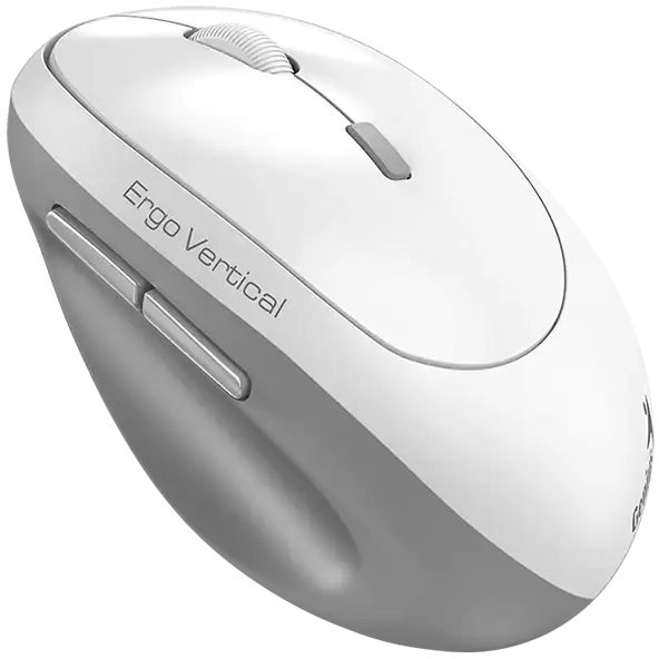 Клавиатура и мыши - Мышь Genius Ergo 8350S Silent AI WL бело-серая (31030041401)#2