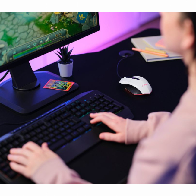 Клавіатура і миші - Мишка Trust GXT 109 Felox RGB USB-A біла (25066_TRUST)#9