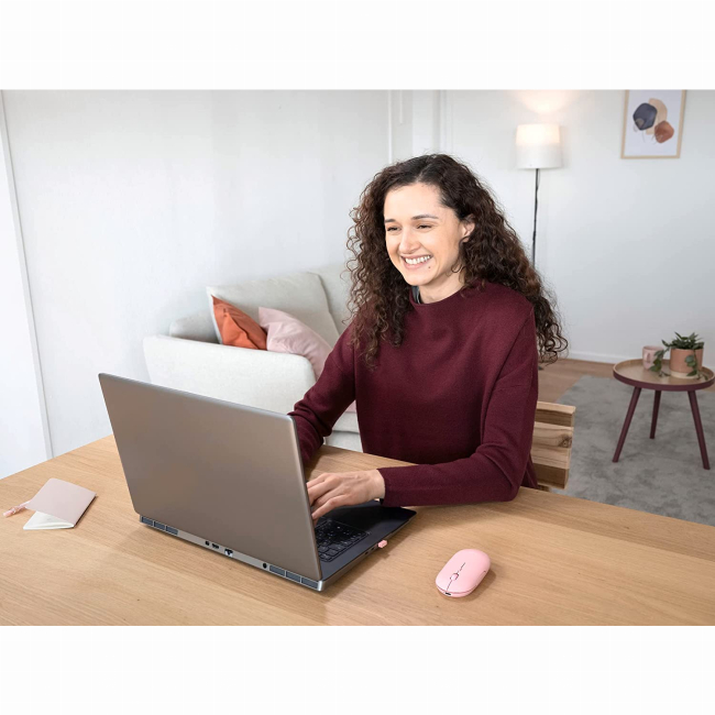 Клавіатура і миші - Мишка Trust Puck Rechargeable Ultra-Thin BT/WL Silent рожева (24125_TRUST)#6