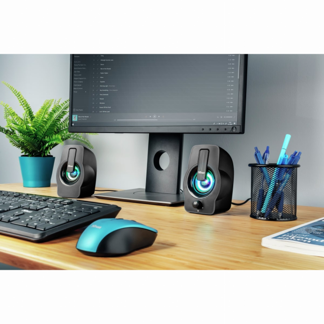 Колонки - Акустическая система Trust Gemi 2.0. USB/AUX RGB черная (22948_TRUST)#8