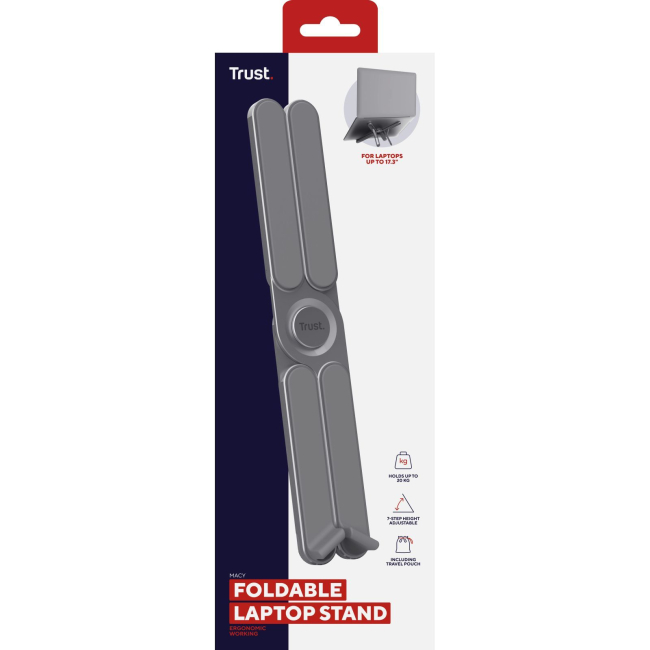 Меблі для геймерів - Підставка для ноутбука Trust Macy 17'' сірий (25647_TRUST)#6