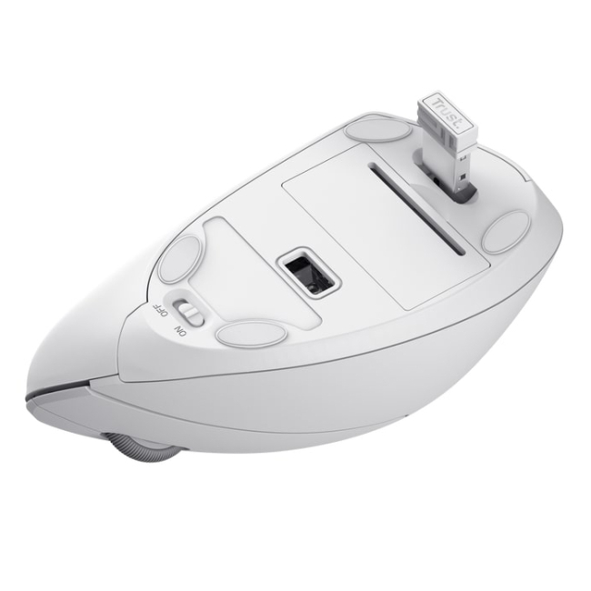 Клавиатура и мыши - Мышка Trust Verto Ergonomic WL белый (25132_TRUST)#6