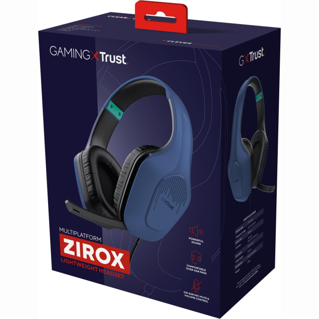 Наушники - Гарнитура Trust GXT 415 Zirox 3.5 мм синий (24991_TRUST)#8