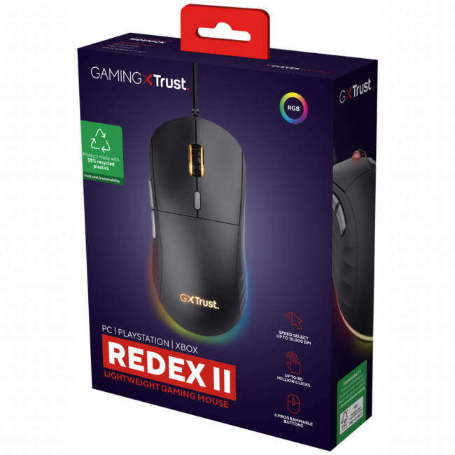 Клавиатура и мыши - Мышка Trust GXT 925 Redex II USB-A черный (25125_TRUST)#8