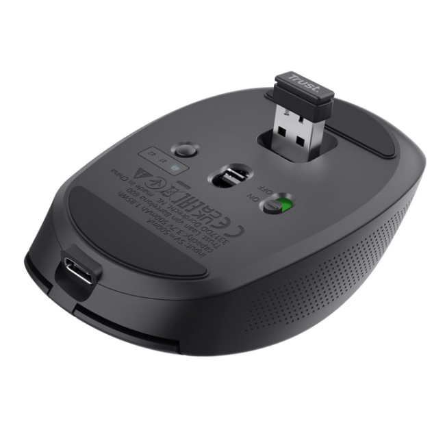 Клавіатура і миші - Мишка Trust Ozza compact BT/WL/USB-A чорний (24819_TRUST)#5