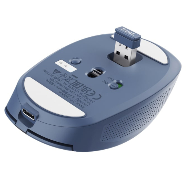 Клавиатура и мыши - Мышка Trust Ozza compact BT/WL/USB-A синий (24934_TRUST)#5