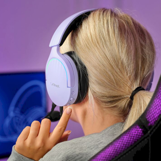 Навушники - Ігрова гарнітура Trust GXT 490 FAYZO 7.1 USB-A 2 м фіолетовий (25303_TRUST)#8