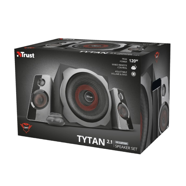 Колонки - Акустическая система Trust 2.1 GXT 38 Tytan ultimate bass speaker set black (19023_TRUST)#6