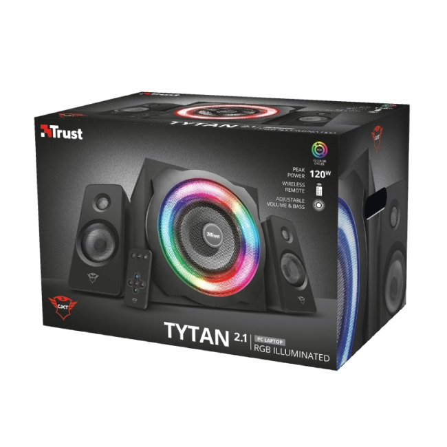 Колонки - Акустическая система Trust GXT 629 Tytan 2.1 60 Вт AUX RGB черный (22944_TRUST)#7