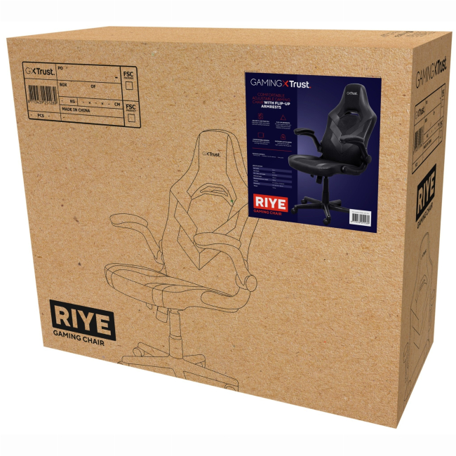 Мебель для геймеров - Кресло Trust GXT703 Riye Foldable Armrests черный (25128_TRUST)#6