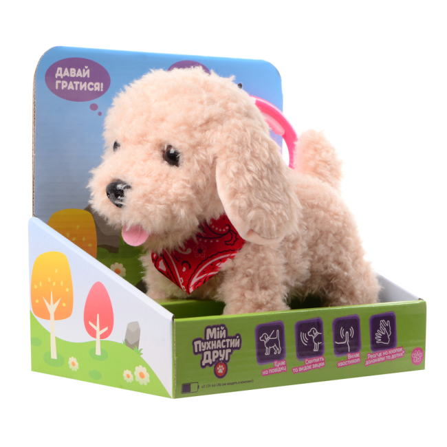 М'які тварини - Інтерактивна іграшка Мій пухнастий друг Песик Тім (CJ-4520119)#4