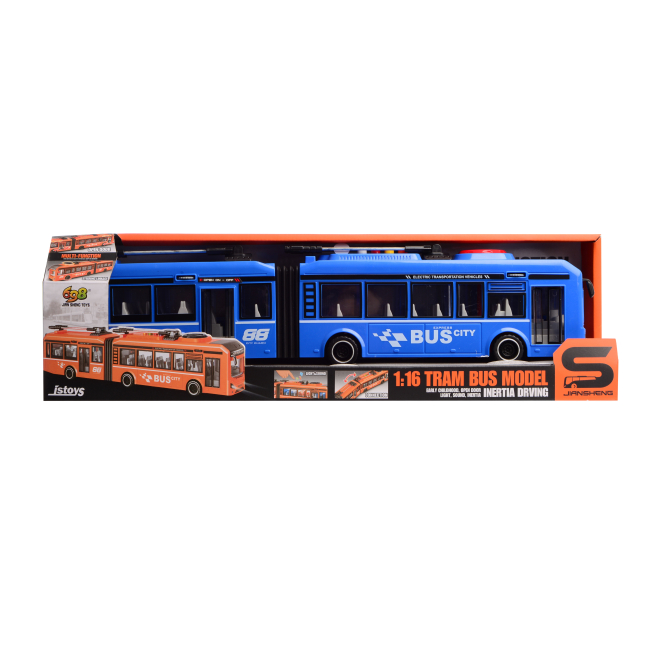 Транспорт и спецтехника - Автомодель Cars S Трамвай голубой 1:16 (CJ-4358578)#3