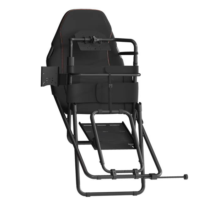 Меблі для геймерів - Кокпіт GamePro Black з кріпленням для керма, педалей та коробки передач (RS400B)#3