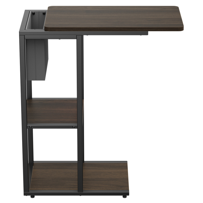 Меблі для геймерів - Приставний столик OfficePro Dark wood black  із лотком для зберігання (SD175DW)#2
