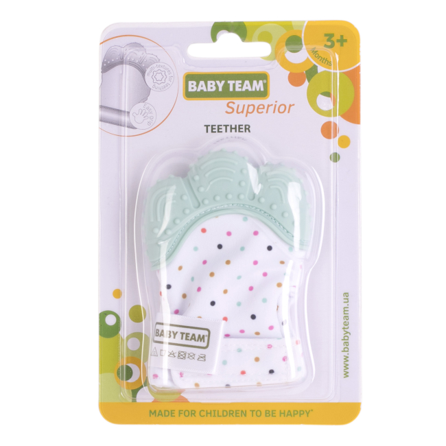 Брязкальця, прорізувачі - Прорізувач-рукавичка Baby Team м'ятний (4090/1)#4