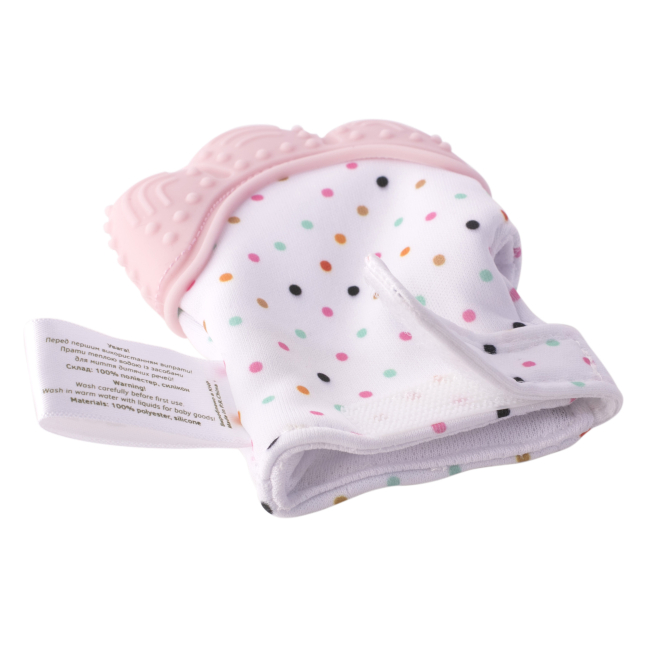 Брязкальця, прорізувачі - Прорізувач-рукавичка Baby Team пудровий (4090/2)#3