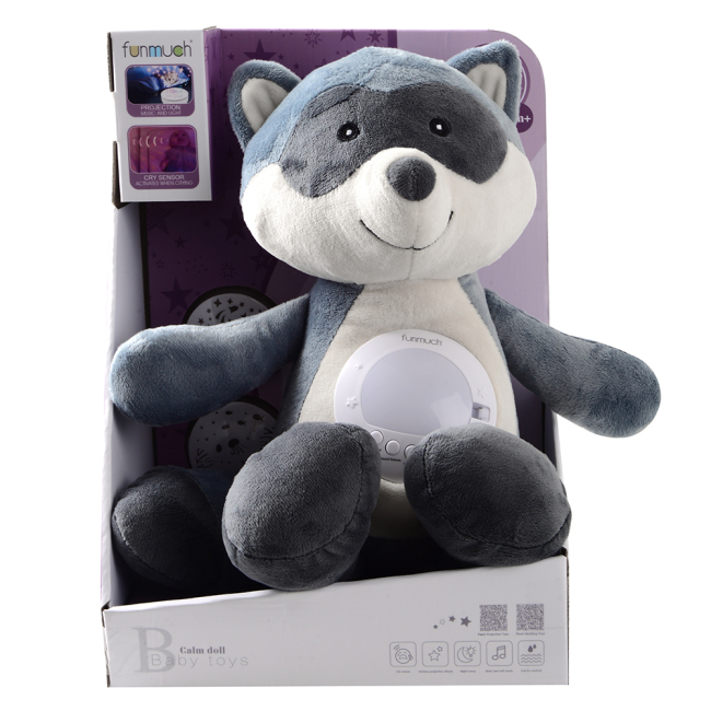 Нічники, проектори - Нічник Funmuch Єнот з датчиком плачу AI та проектором (FM666-72)#4