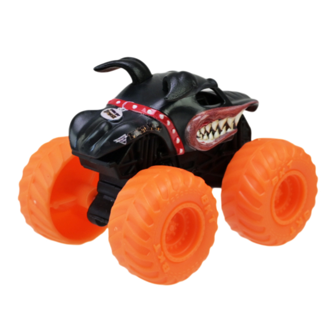 Автомодели - Автомодель Monster Jam 1:72 черная с оранжевыми колесами (6071187/4)#3