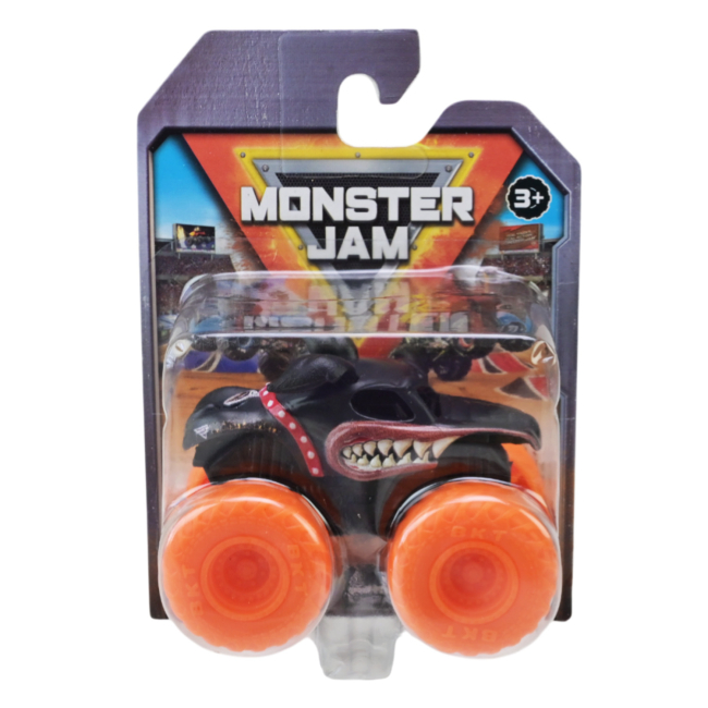 Автомодели - Автомодель Monster Jam 1:72 черная с оранжевыми колесами (6071187/4)#4