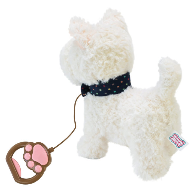 М'які тварини - Інтерактивна м'яка іграшка Кращий друг Собачка на повідку біла (BF2503/1)#3