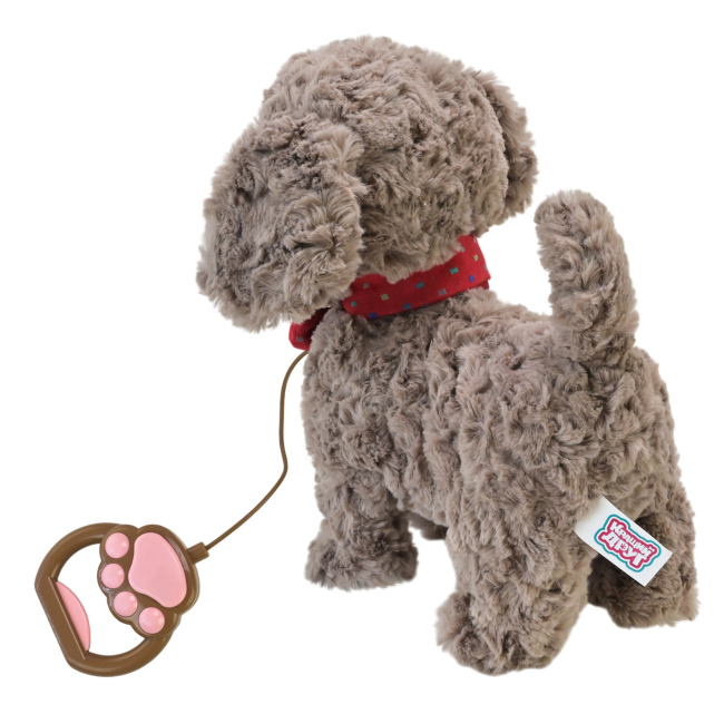 Мягкие животные - Интерактивная мягкая игрушка Кращий друг Собачка на поводке коричневая (BF2503/2)#3