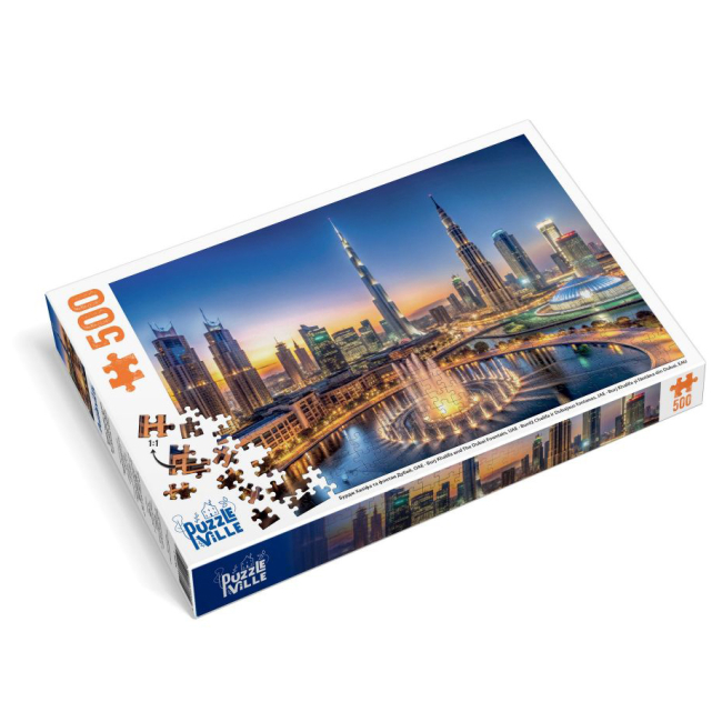Пазли - Пазл Puzzleville Бурдж-Халіфа та фонтан Дубай 500 елементів (PZL500_3)#4