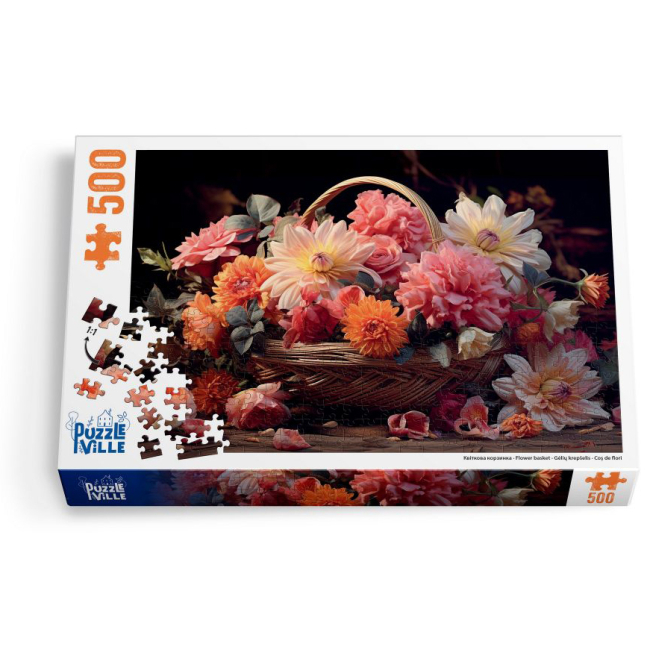 Пазлы - Пазл Puzzleville Цветочная корзинка 500 элементов (PZL500_14)#4