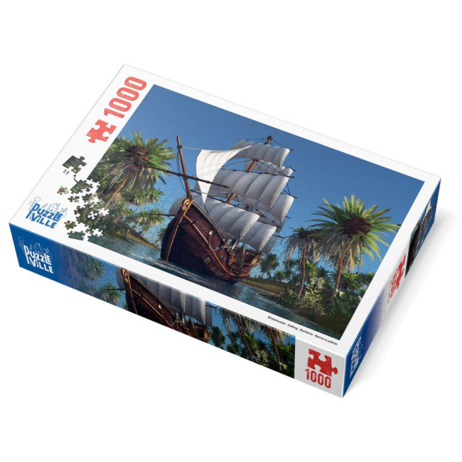 Пазли - Пазл Puzzleville Вітрильник на сході сонця 1000 елементів (PZL1000_7)#3