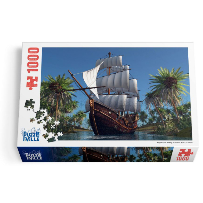 Пазли - Пазл Puzzleville Вітрильник на сході сонця 1000 елементів (PZL1000_7)#4