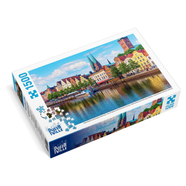 Пазли - Пазл Puzzleville Місто Любек на річці Траве 1500 елементів (PZL1500_5)#2