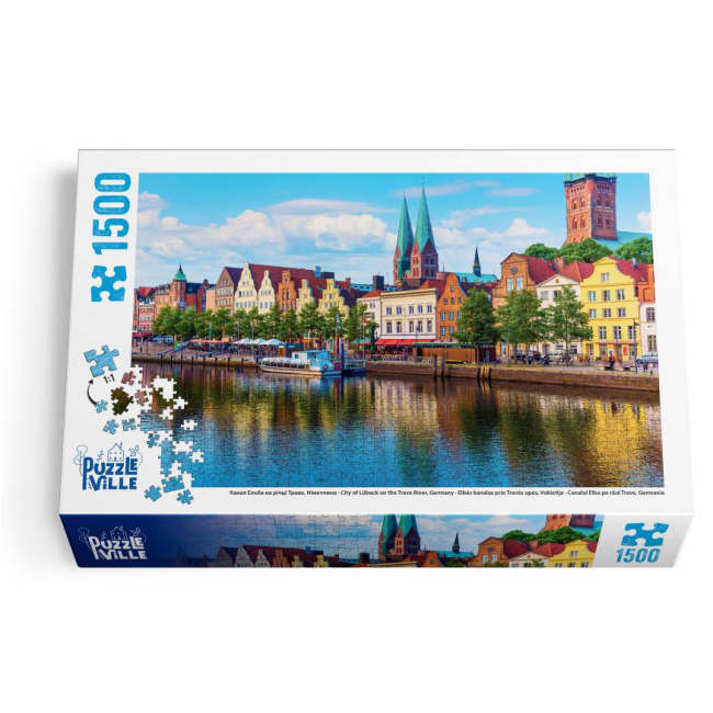 Пазли - Пазл Puzzleville Місто Любек на річці Траве 1500 елементів (PZL1500_5)#4