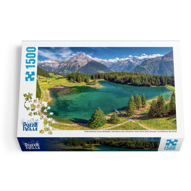 Пазлы - Пазл Puzzleville Озеро Валензее и Альпы 1500 элементов (PZL1500_8)#4