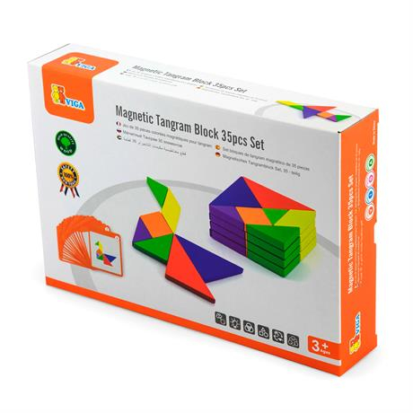 Обучающие игрушки - Магнитная головоломка Viga Toys Танграм (50643FSC)#2