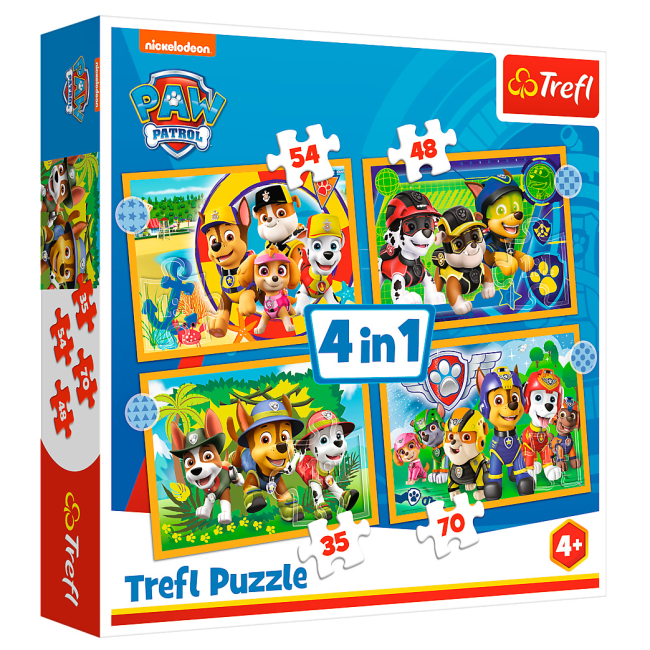 Пазлы - Пазлы Trefl Paw Patrol Праздник у щенячьего патруля 4 в 1 (34395)#2