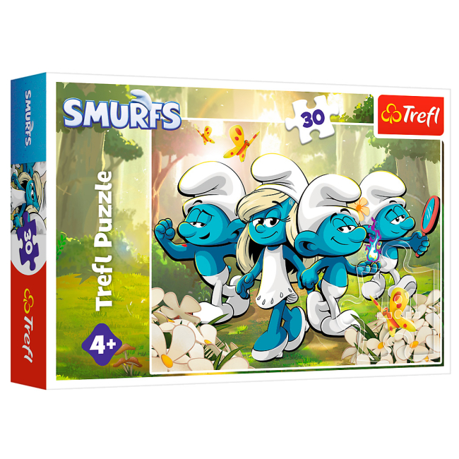 Пазлы - Пазл Trefl Приключения смурфиков 30 элементов (18317)#2