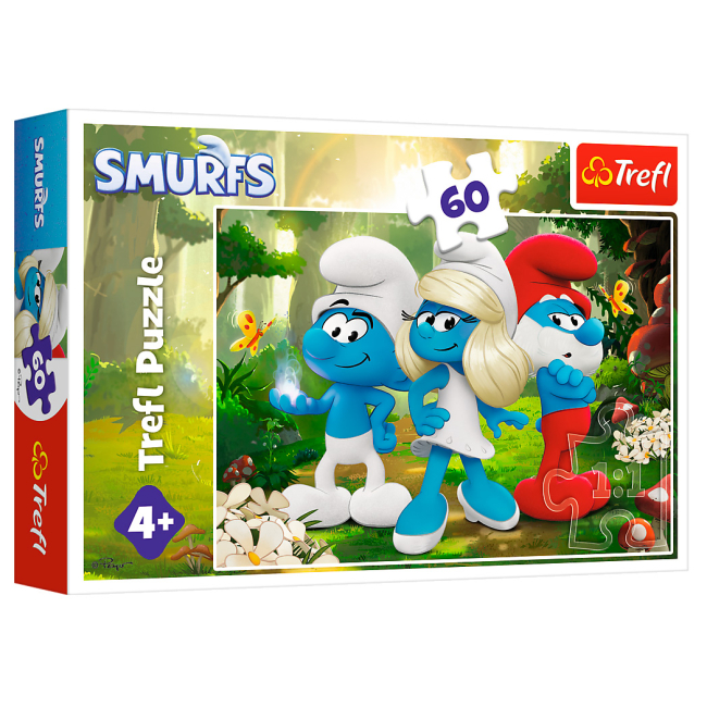 Пазлы - Пазл Trefl The Smurfs Заколдованный лес 60 элементов (17401)#2