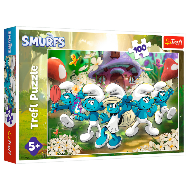 Пазлы - Пазл Trefl The Smurfs Встреча со смурфами 100 элементов (16487)#2