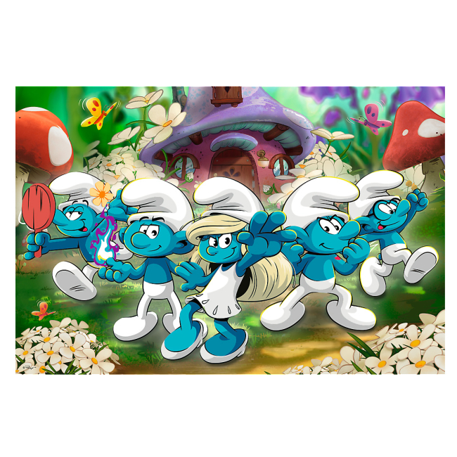 Пазлы - Пазл Trefl The Smurfs Встреча со смурфами 100 элементов (16487)#3