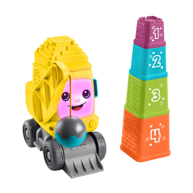 Машинки для малышей - ​Машинка Fisher-Price Считай и складывай Веселый кран (HRP32)#5