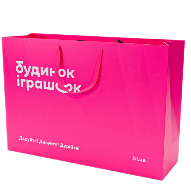 Подарочная упаковка - Премиальный подарочный пакет Будинок іграшок 35х50х18 см (2300006174148)#2