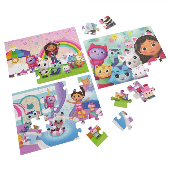 Пазлы - Пазл Spin Master Кукольный домик Габби 3 в 1 24 элемента (SM33638/6066549)#3