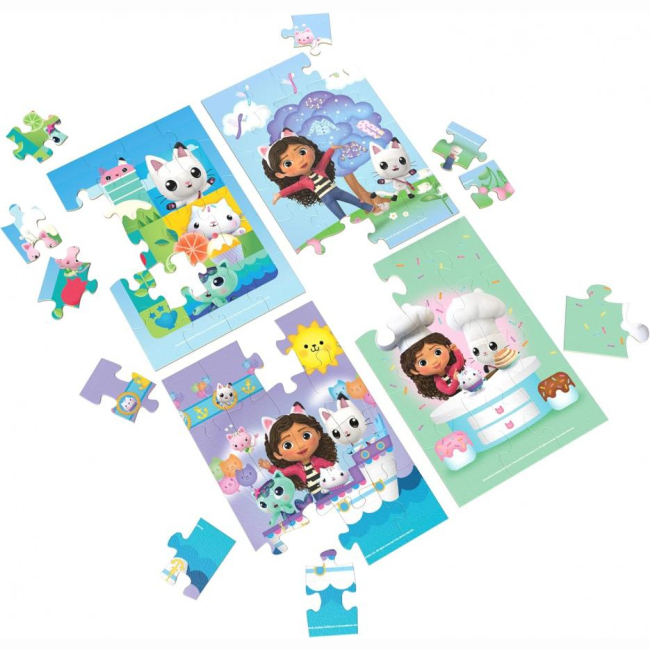 Пазлы - Пазл Spin Master Кукольный домик Габби 4 в 1 12, 16, 20, 24 элемента (SM49248/6067990)#3