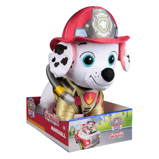 Персонажі мультфільмів - ​М'яка іграшка Paw Patrol Пожежна рятувальна місія Цуценя Маршал делюкс 25 см (SM47408/6073667)#4