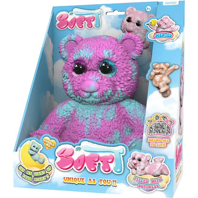 М'які тварини - ​М'яка іграшка BTF SoftT Deluxe Ведмедик Маршмелоу рожево-м'ятний 28 см (93738/1)#2