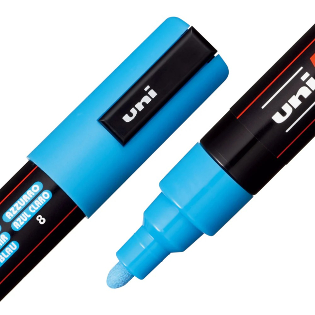Канцтовари - Набір маркерів UNI Posca 8 шт (PC-5M 8C)#4