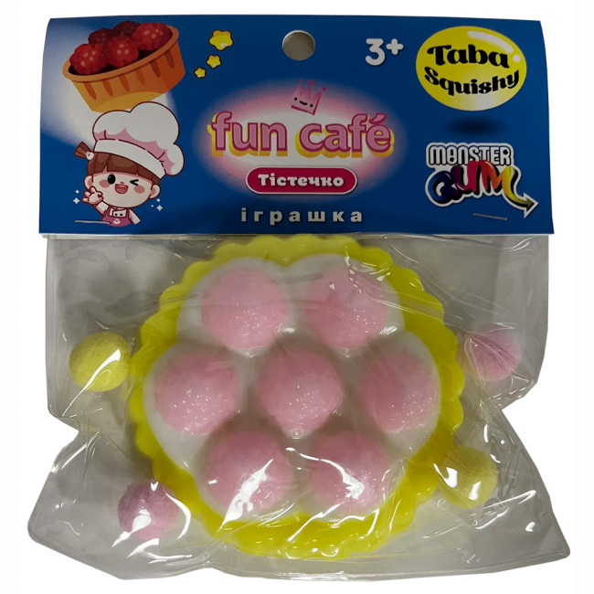 Антистресс игрушки - Антистресс-игрушка Monster Gum Fun Cafe Taba Пирожное с розовыми ягодками (T26415/3)#2