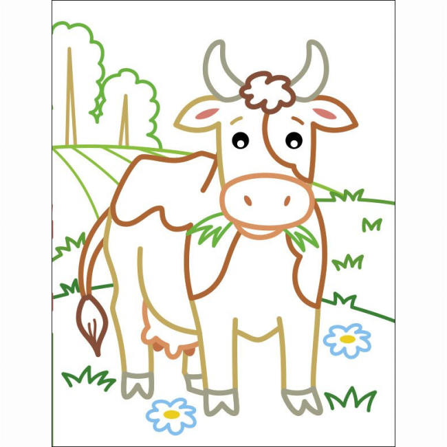 Розмальовки та актівітібуки (2-6 років) - Книжка «Кольорові зафарбовки. Корівка» Наталія Коваль (9789667512477)#4