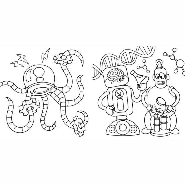 Раскраски и активитибуки (2-6 лет) - Книжка «Нові водяні розмальовки. Роботи» (9786170977090)#3